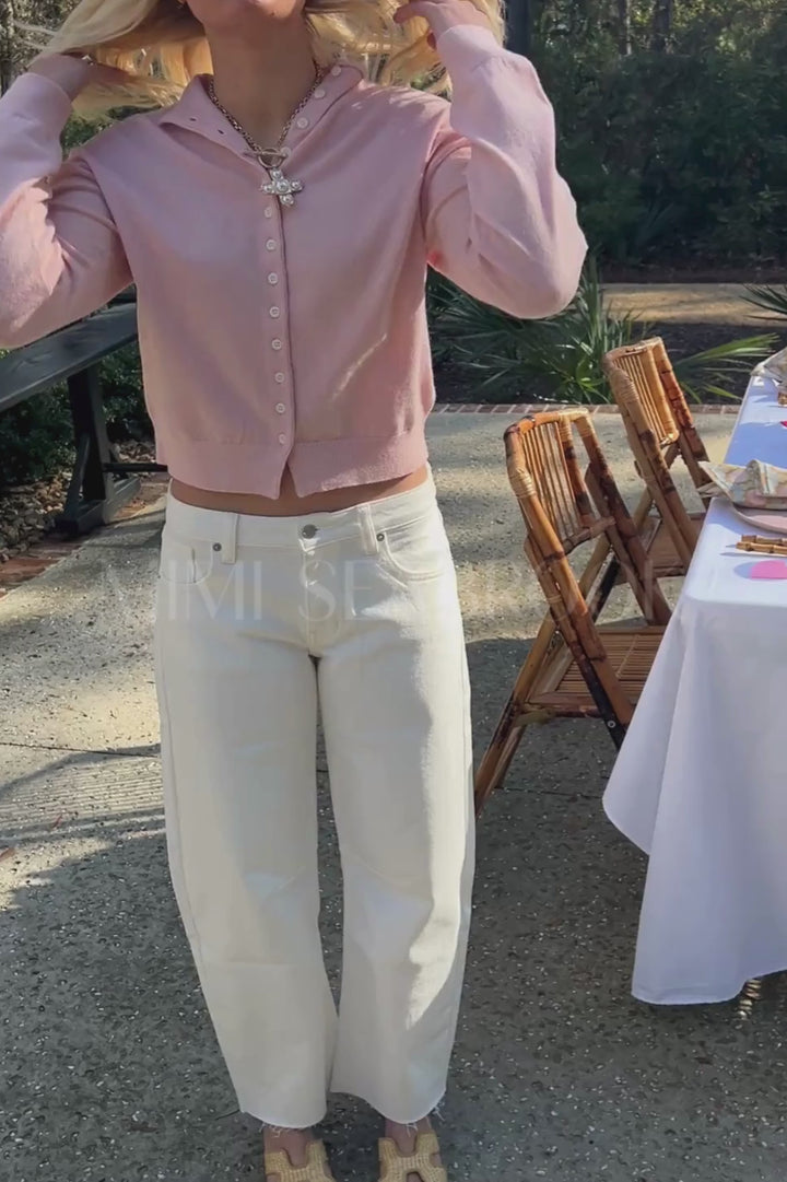 Smithfield barrel jeans, white