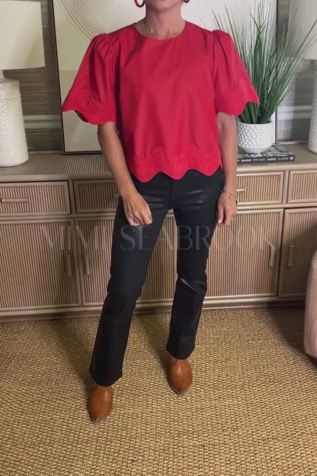 Brunson top, red