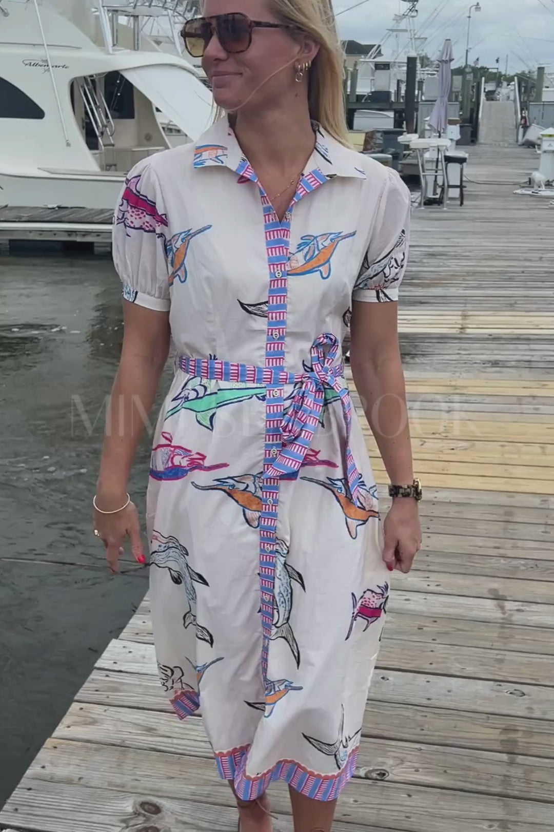 Plantation Key Dress by King + Pitt, chroma reef print