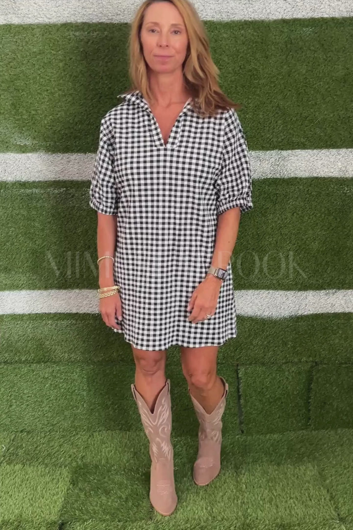 Belle dress, gingham