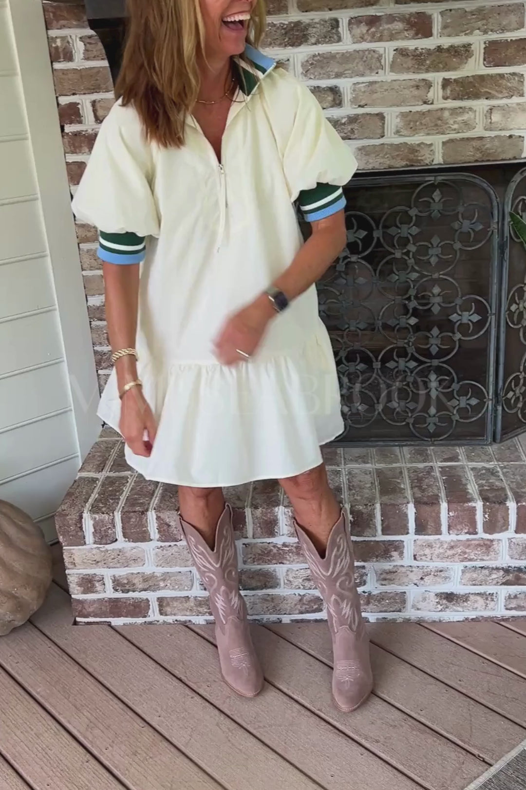 Galloway dress, cream