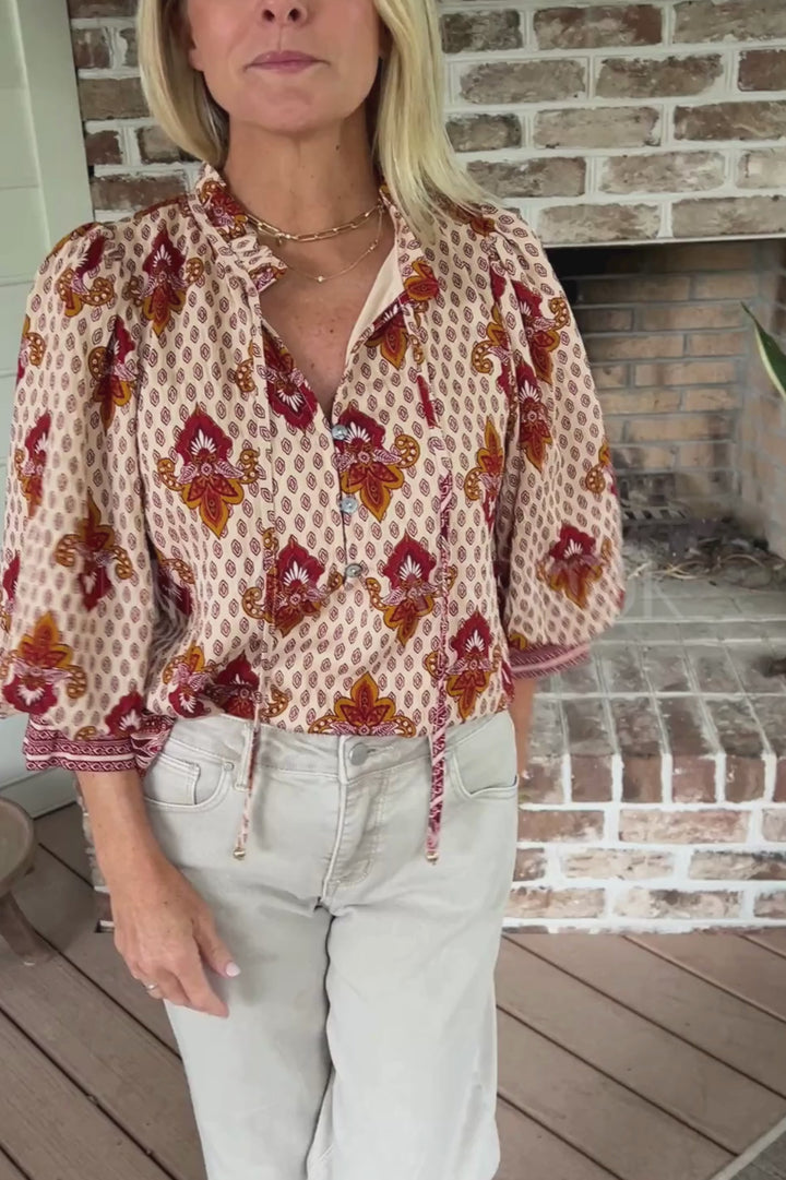 Burkett top, rust