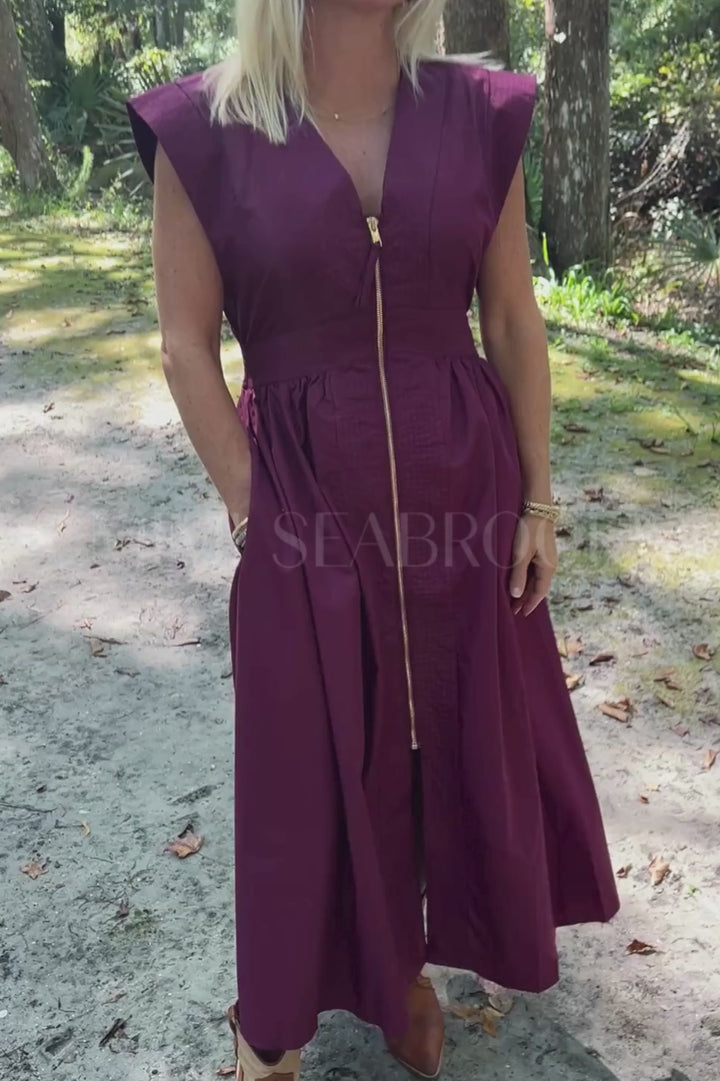 Analia dress, wine