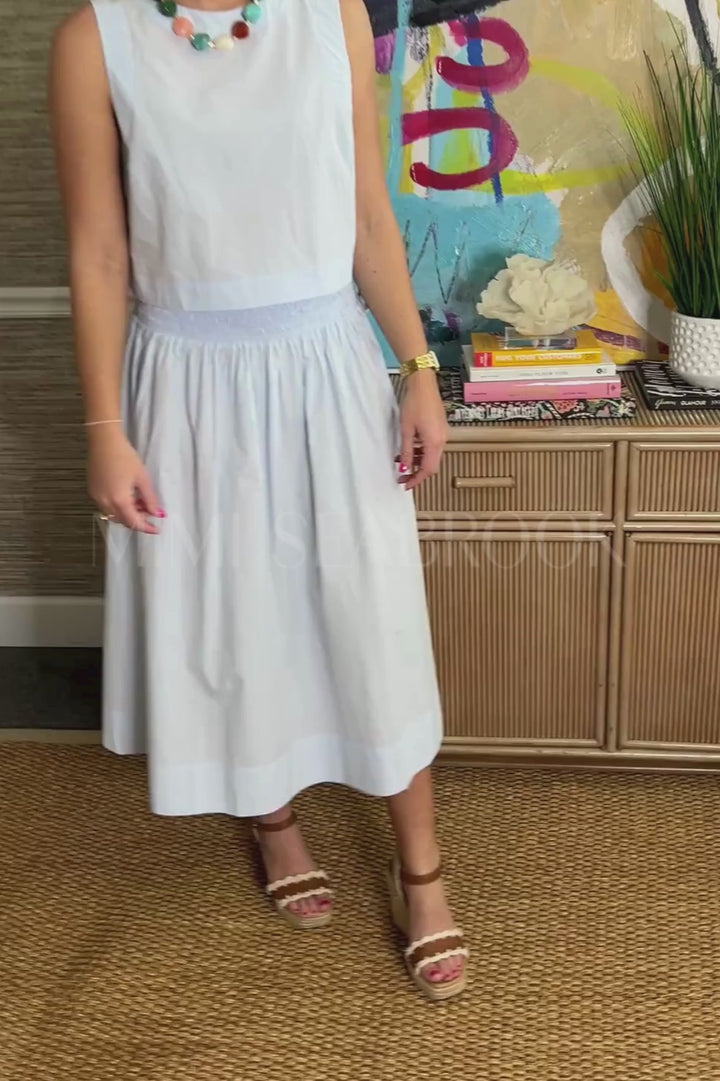 Putman top, baby blue