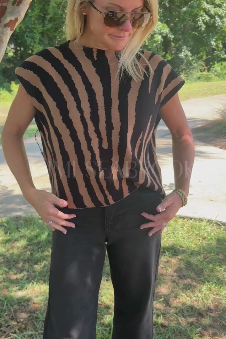Hannah sweater top, black
