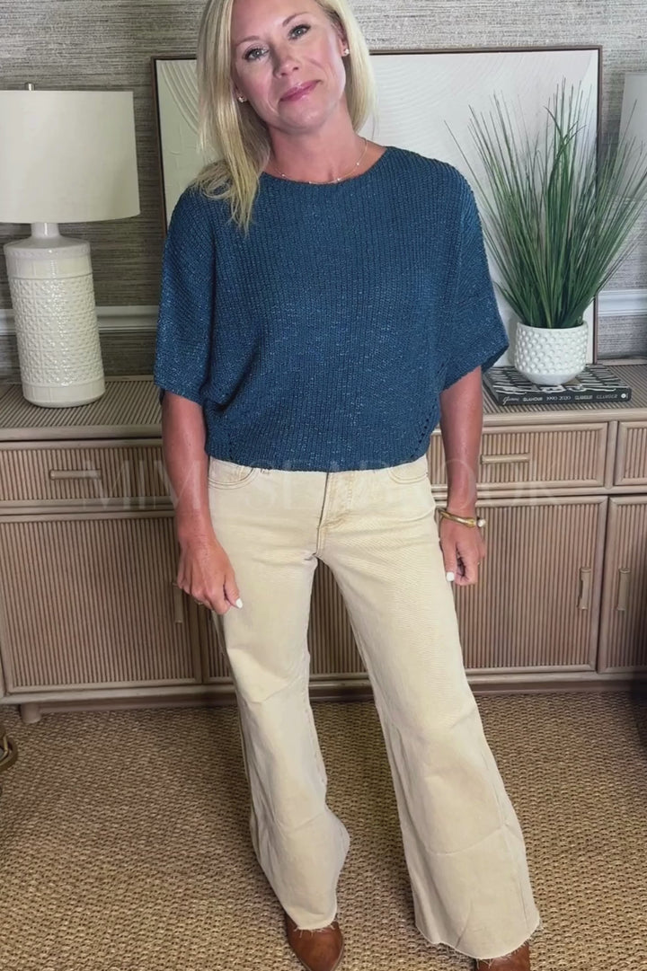 Khalia sweater, teal