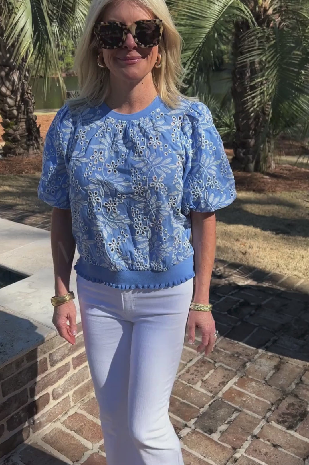 Barclay top, blue