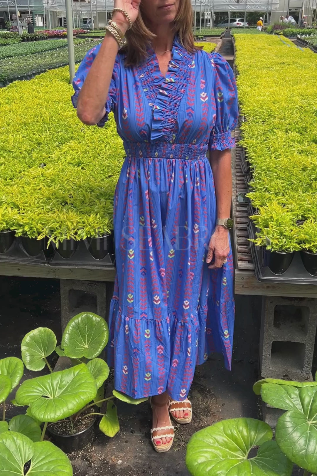 Skyline dress, blue multi
