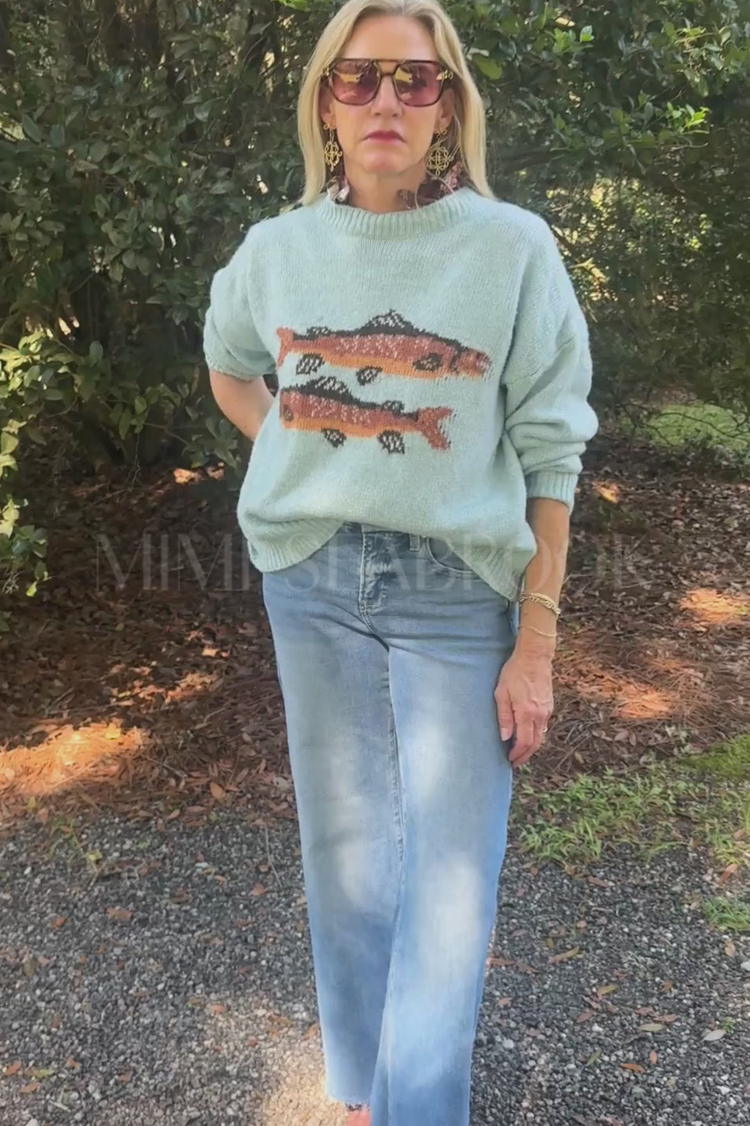 Trout sweater, blue