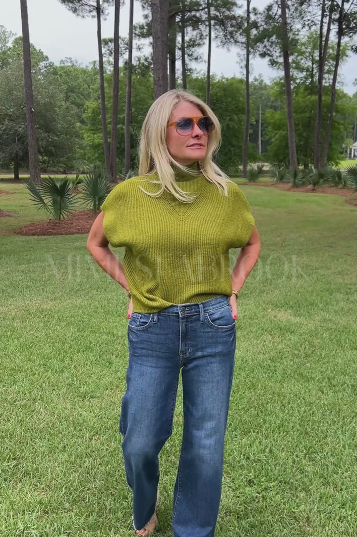 Brianna Slim Palazzo jeans, dark denim