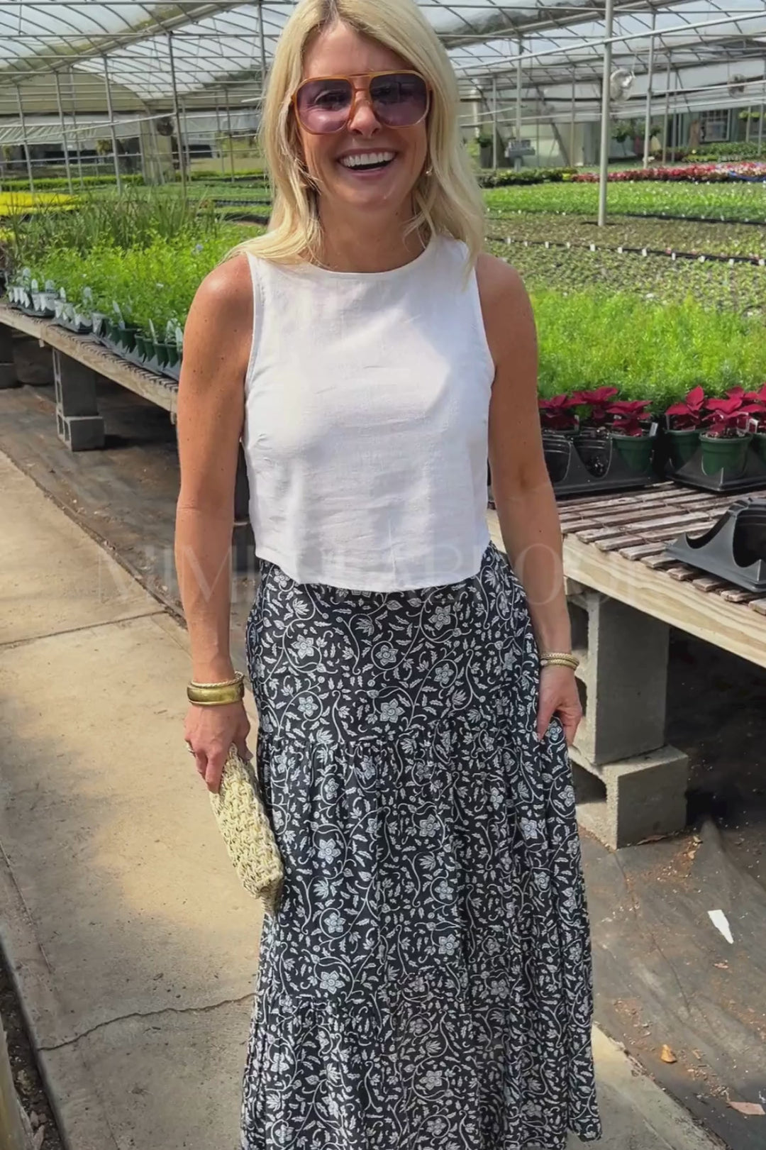 Murphy skirt, navy/white
