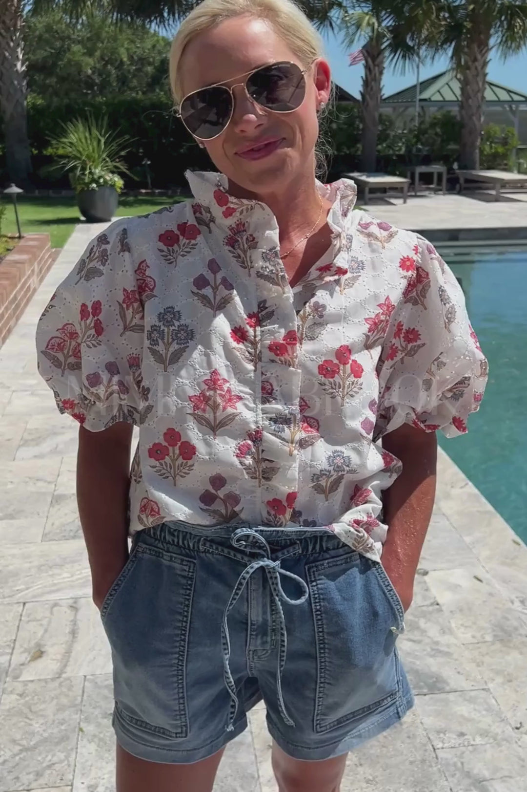 Aberdale top, red