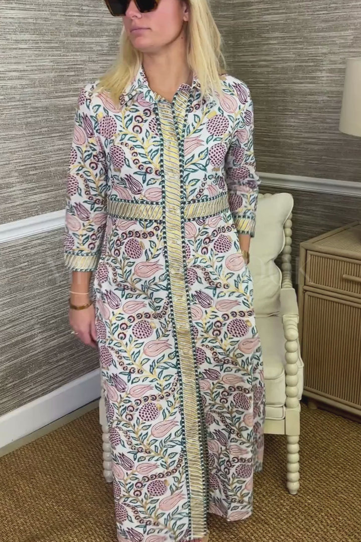 Shirt Maxi Dress, Tupl Teal by Oliphant