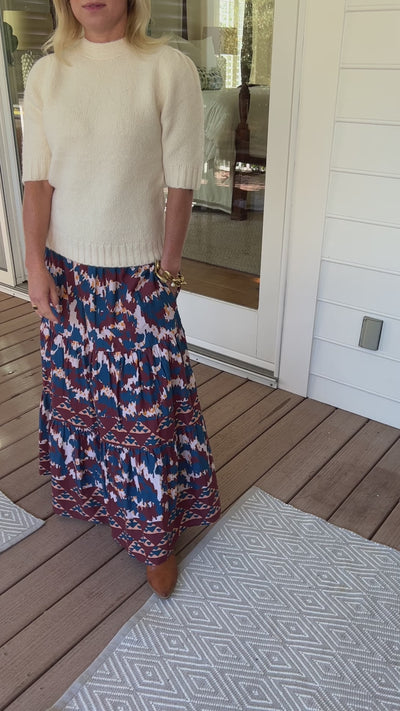 Seaside skirt, tribal print