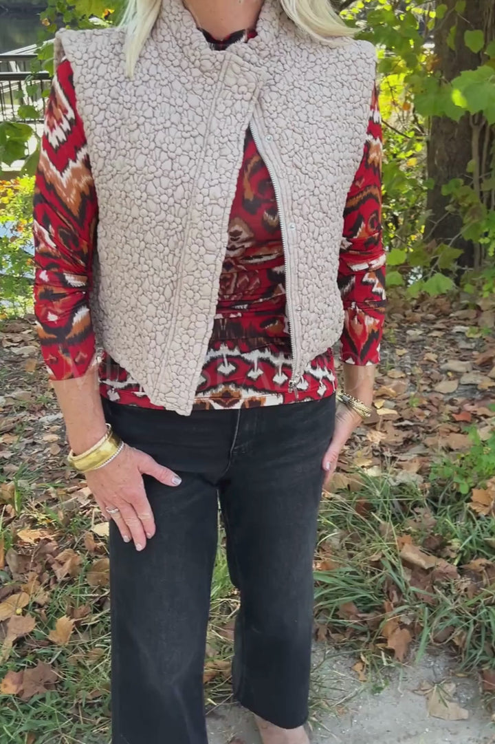Emery vest, taupe