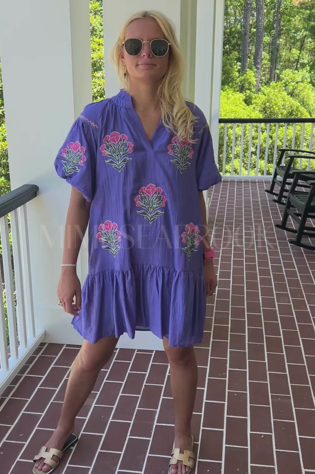 Heron dress, purple