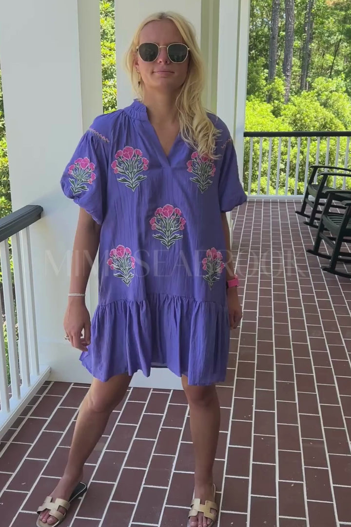 Heron dress, purple