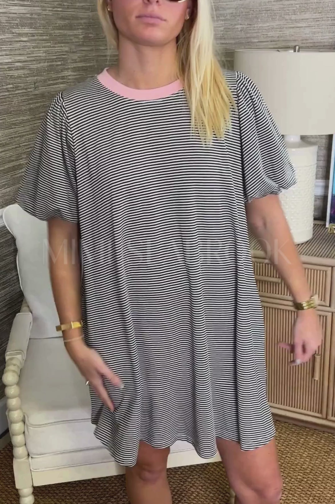 Cadwell dress, black/pink