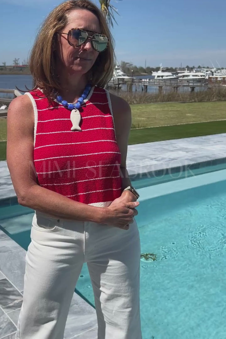 Christina top, red