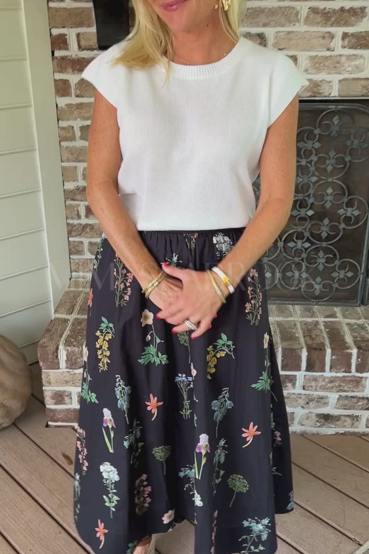 Brynn knit top, white