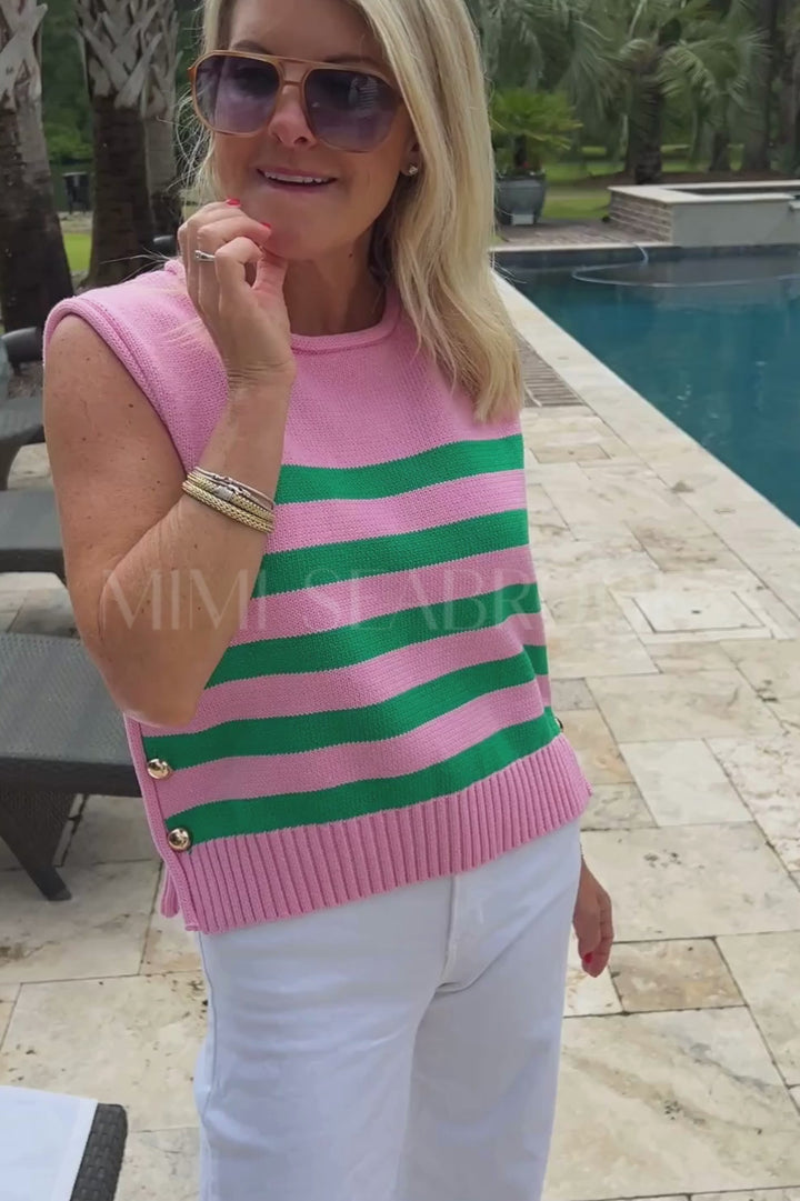 Salem knit top, pink