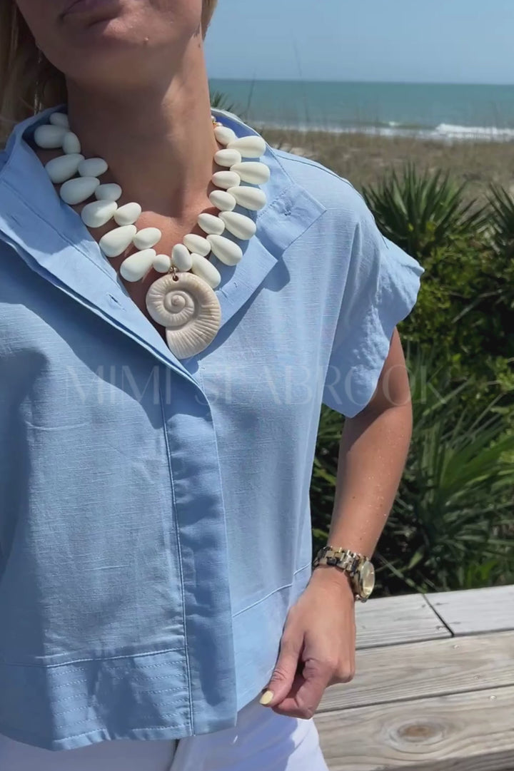McDowell top, chambray