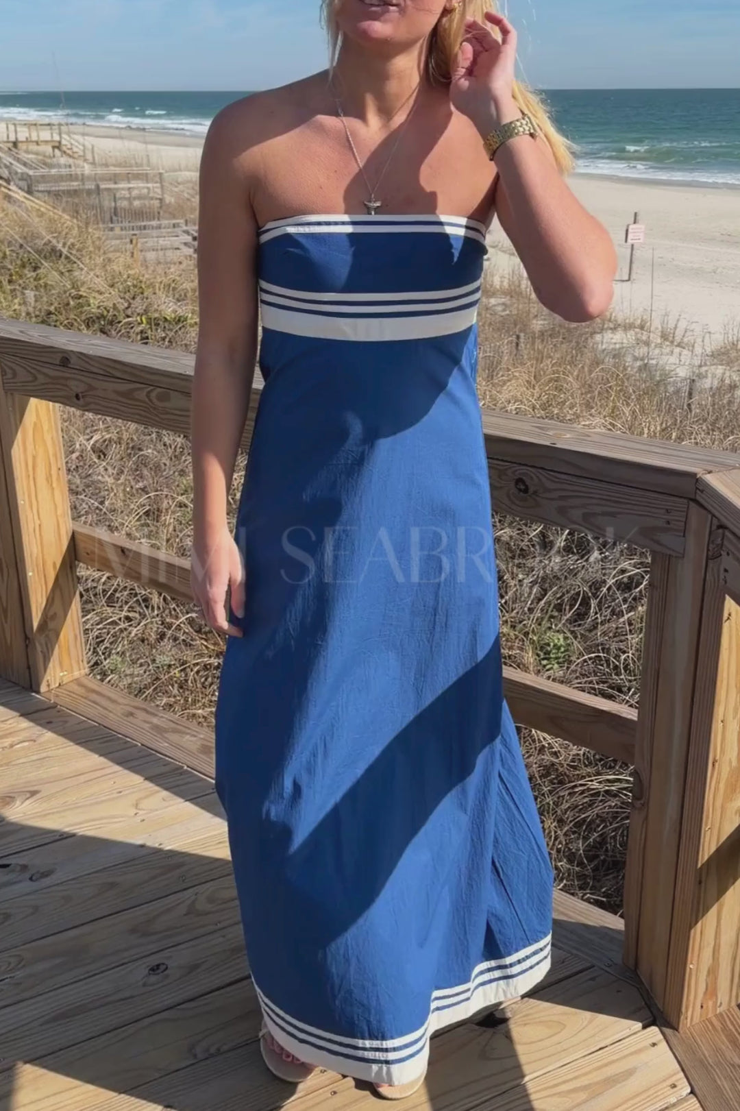 Etta Embroidered Poplin Dress by Lusana