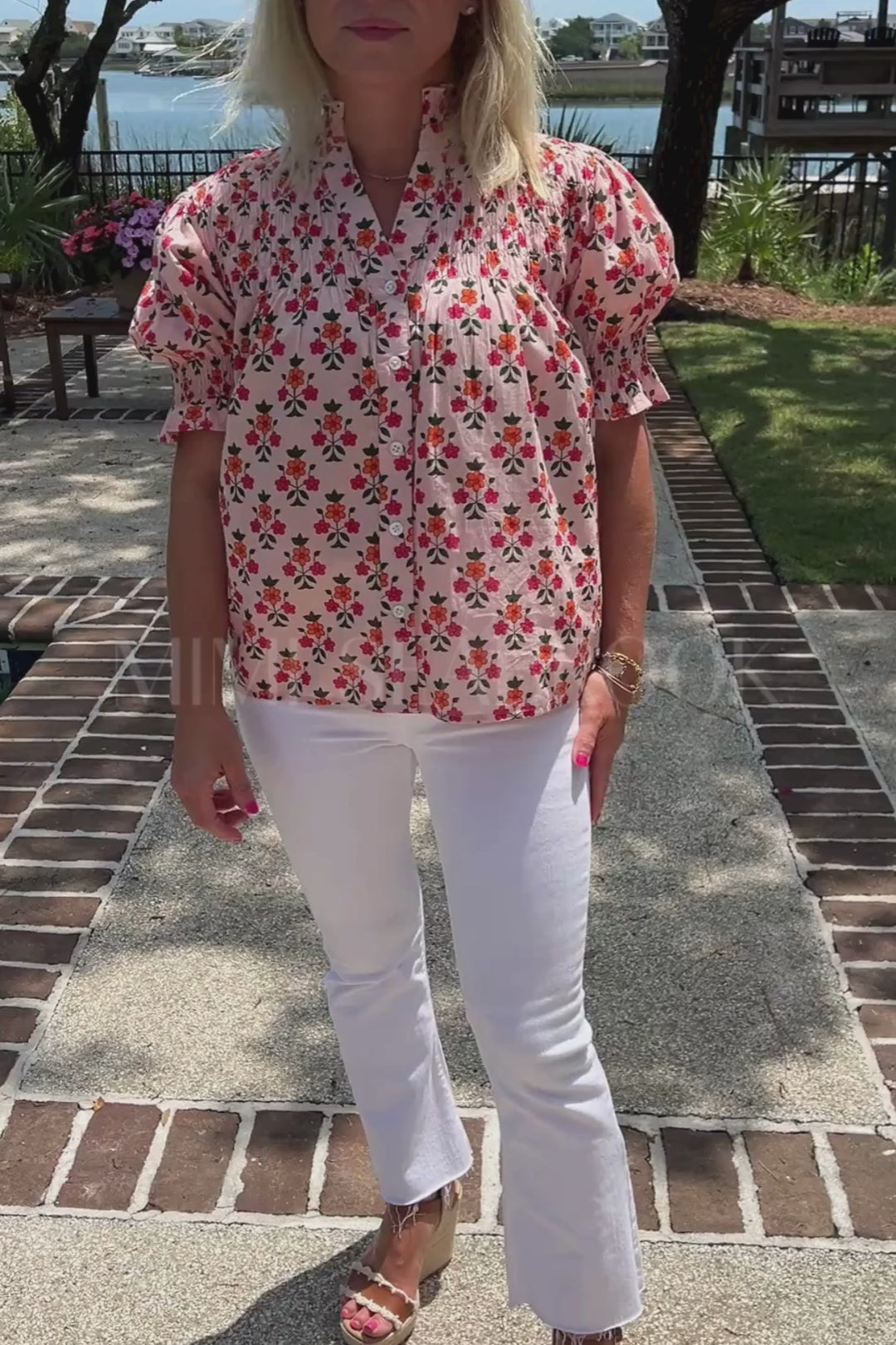 Grafton top, pink