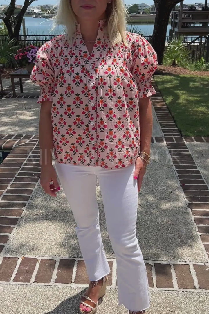 Grafton top, pink