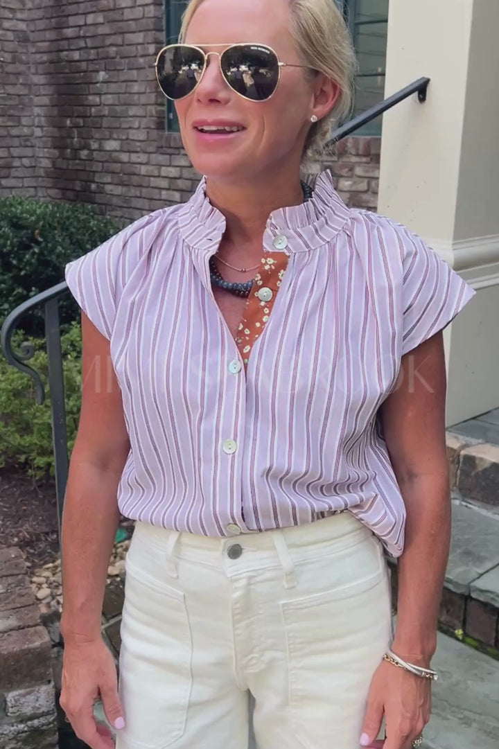 Aimee top, brown/mauve
