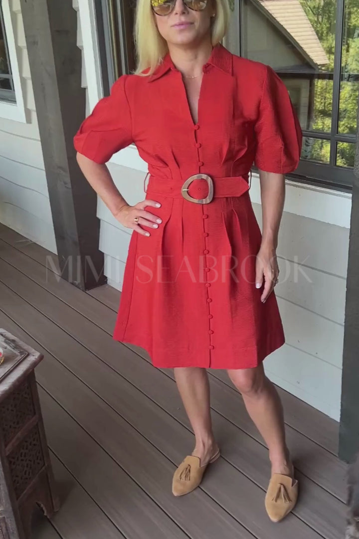 Delroy dress, amber