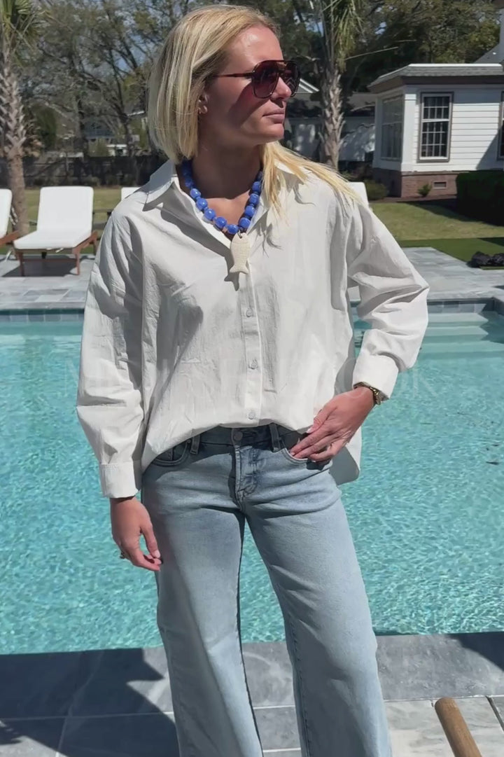 Bessette button down top