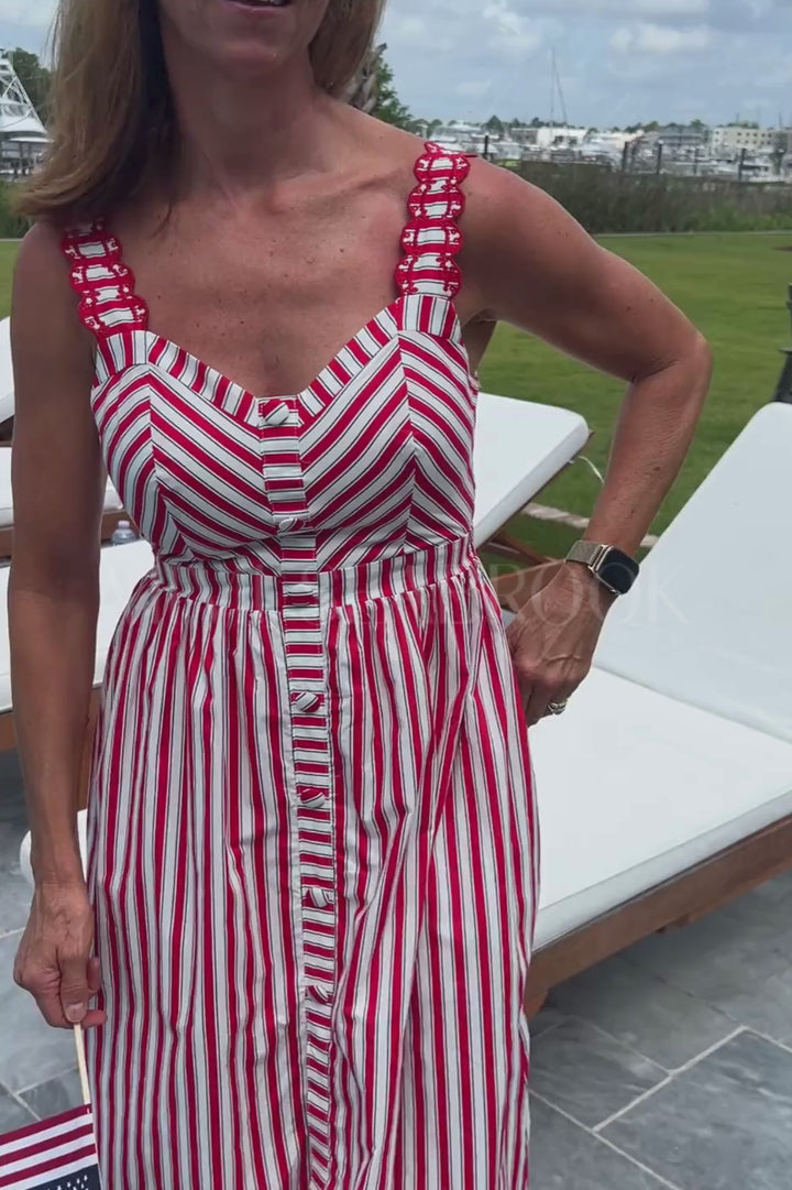 Braven dress, red white