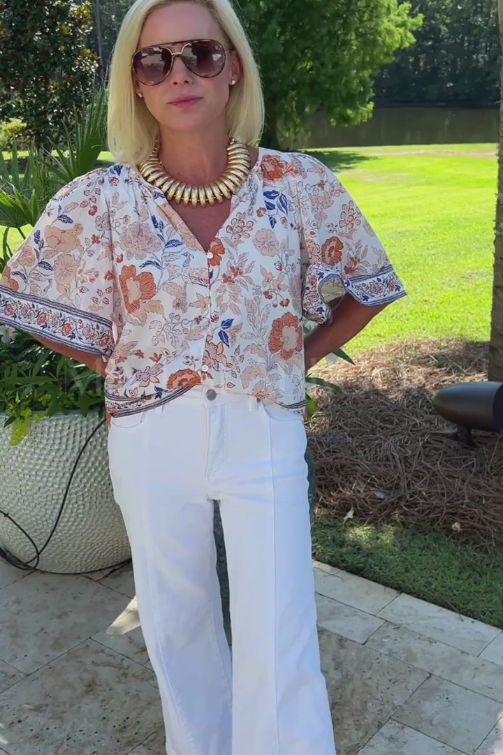 Marin Blouse, Bellavista Print by Cleobella