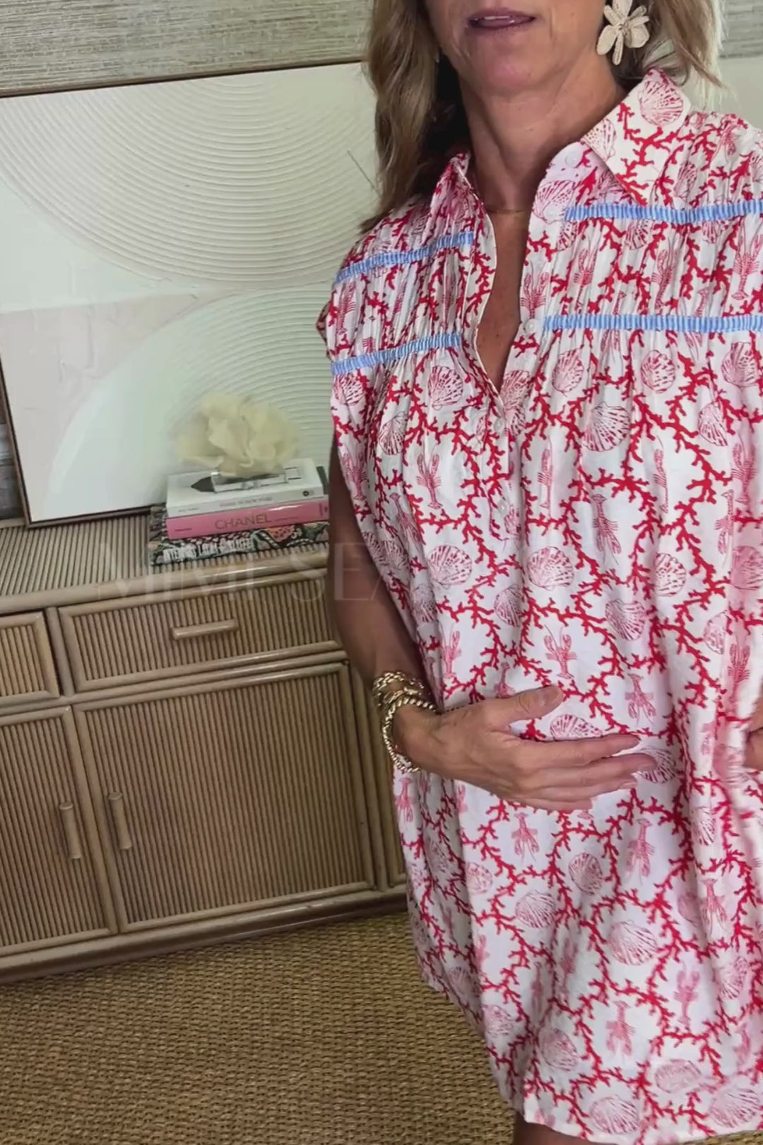 Sellers dress, red