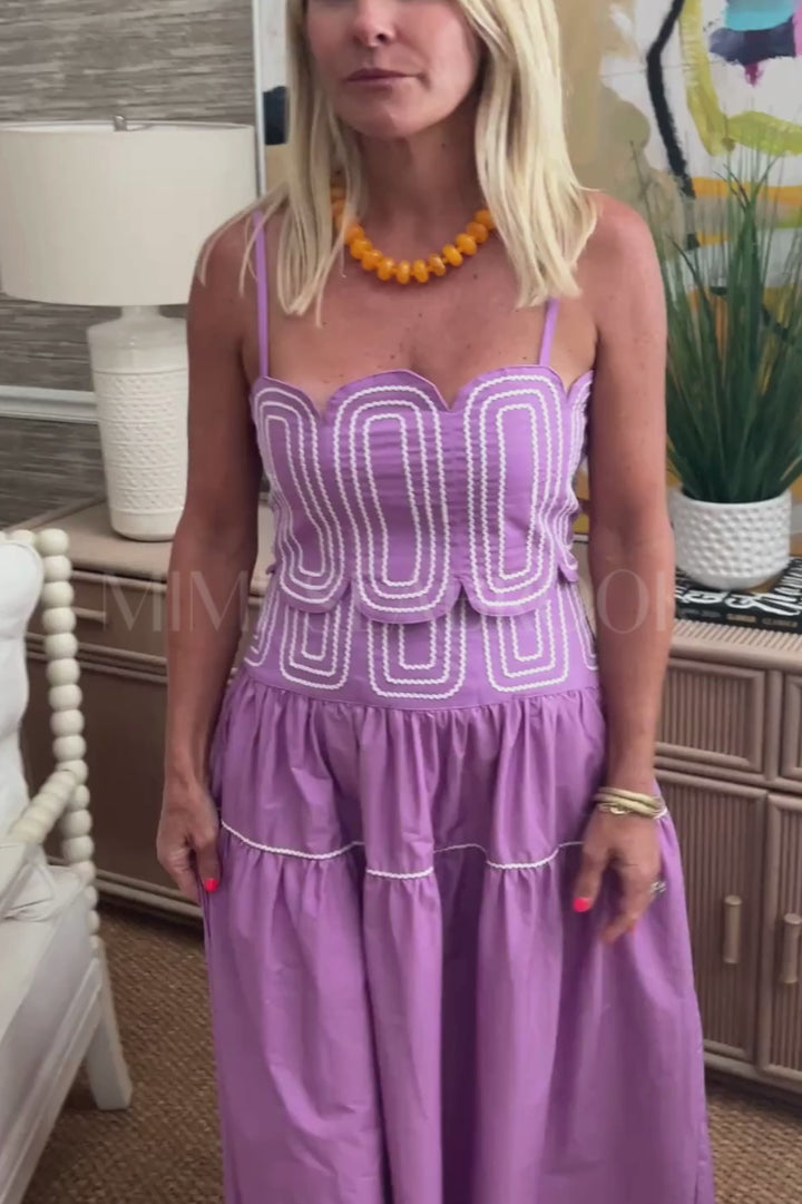 Burks top and skirt set, purple