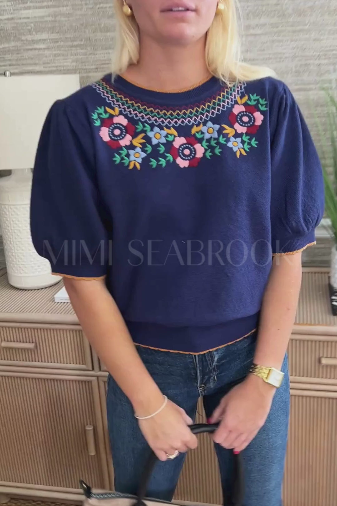 Windham embroidered top