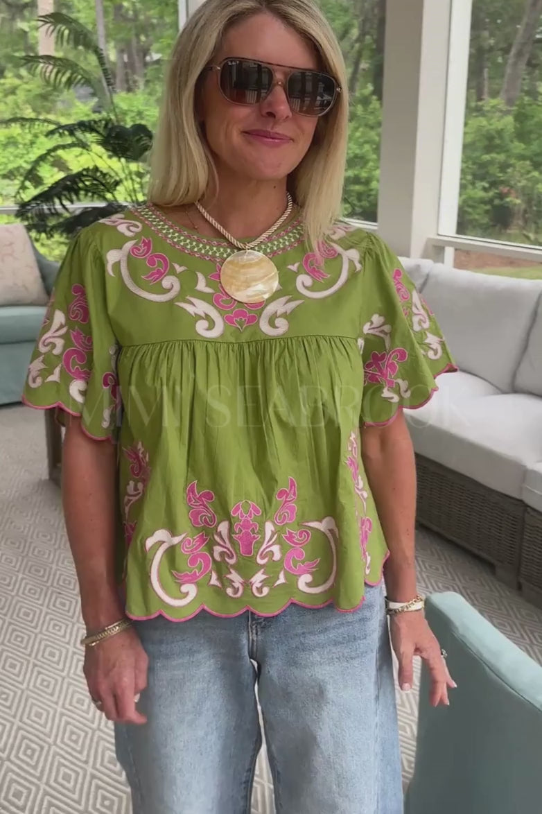 Harbison top, olive