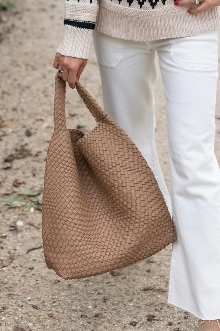 Woven Handbag, taupe